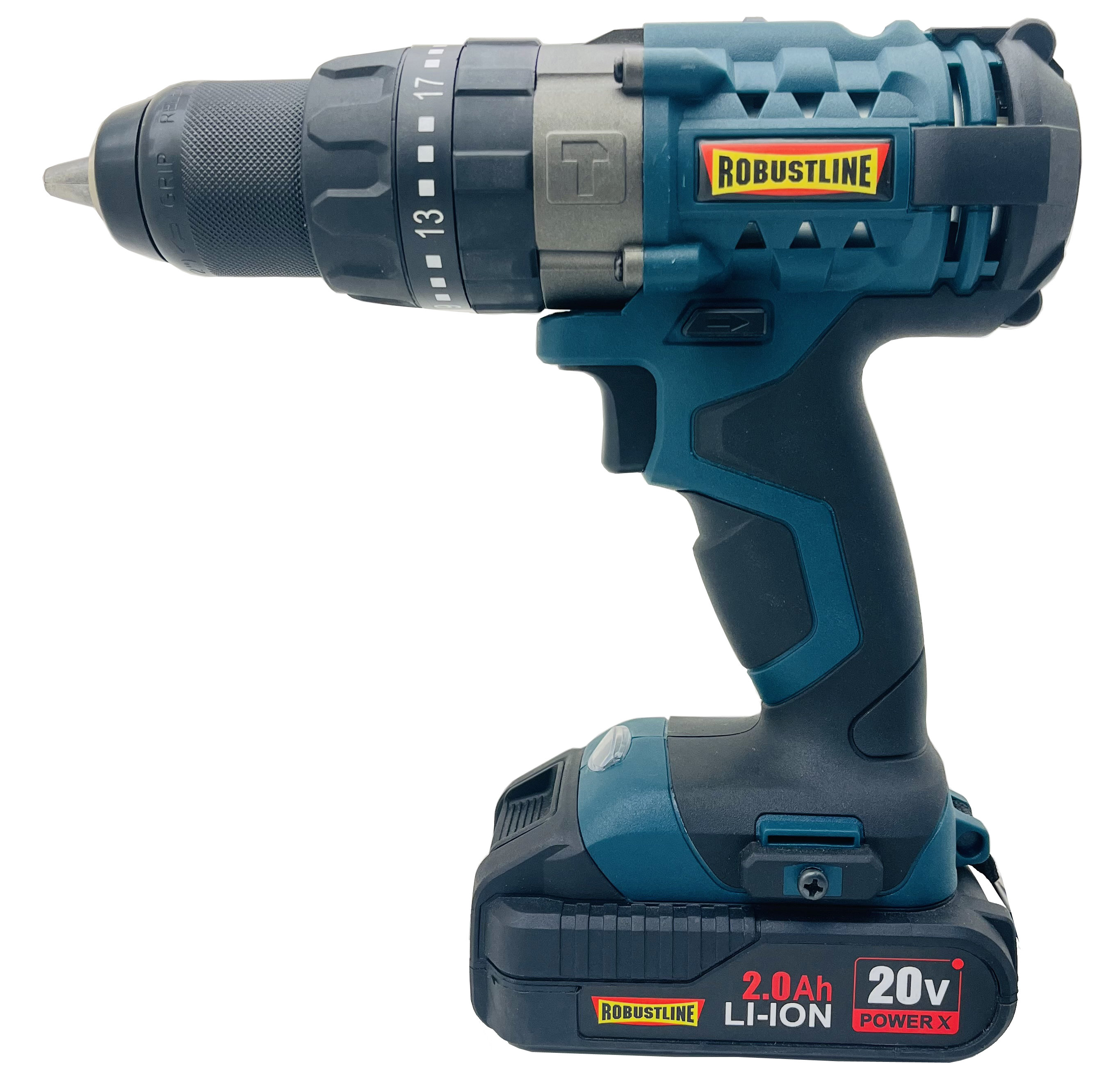 Robustline Robustline Cordless Impact Drill (20v) (RCDI20) Stainless Steel Electric Drilling Tool